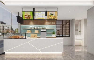 现代甜品蛋糕店3D模型下载